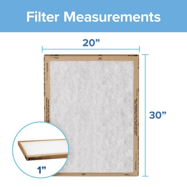 Filtrete Filtrete 20 in. W X 30 in. H X 1 in. D Synthetic 2 MERV Flat Panel Filter 2 pk - FPL22-2PK-24