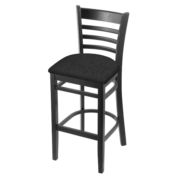 Holland Bar Stool Co 30" Bar Stool, Black Finish, Graph Coal Seat - 314030BLK018