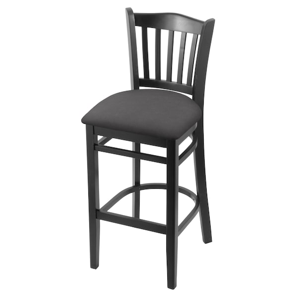 Holland Bar Stool Co 30" Bar Stool, Black Finish, Canter Storm Seat - 312030BLK004