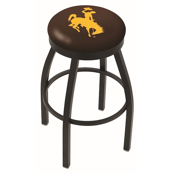 Holland Bar Stool Co 25" Blk Wrinkle Wyoming Swivel Bar Stool, Accent Ring - L8B2B25WYMNG