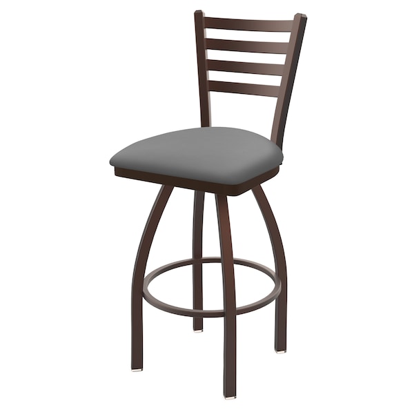 Holland Bar Stool Co 30" Swivel Bar Stool, Bronze Finish, Canter Grey Seat - 41030BZ007
