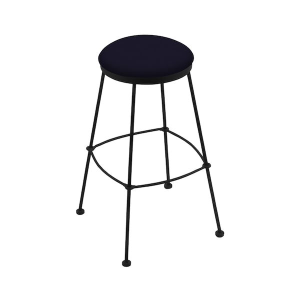 Holland Bar Stool Co 30" Stationary Bar Stool, Black Wrinkle, Canter Twilight Seat - 303030BW002