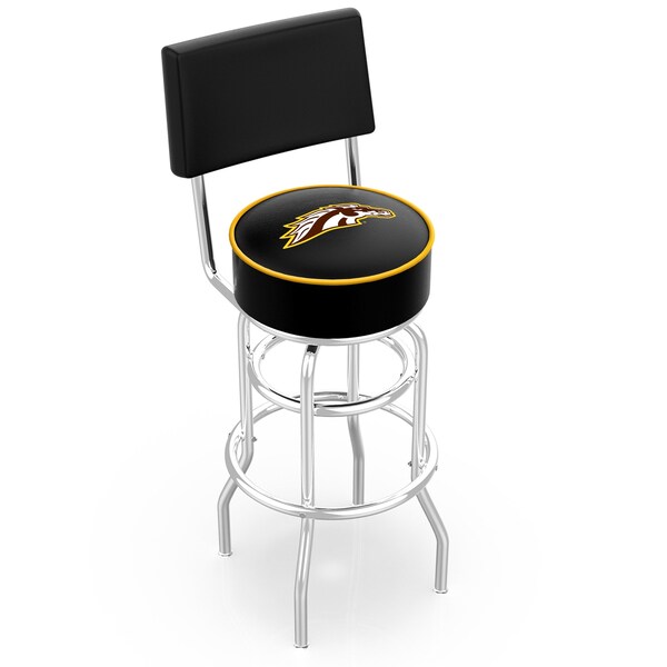 Holland Bar Stool Co 30" Chrome 2-Ring Western Michigan Swivel Bar Stool, Back - L7C430WESTMI