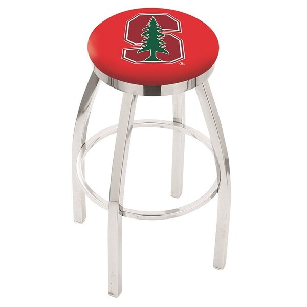 Holland Bar Stool Co 30" Chrome Stanford Swivel Bar Stool, Accent Ring - L8C2C30STNFRD