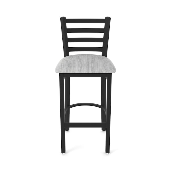 Holland Bar Stool Co 30" Stationary Bar Stool, Black Wrinkle, Graph Seat - 40030BW020