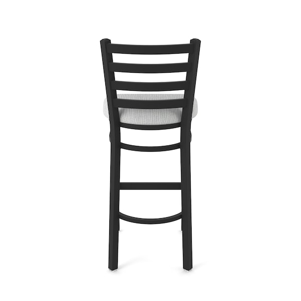 Holland Bar Stool Co 30" Stationary Bar Stool, Black Wrinkle, Graph Seat - 40030BW020