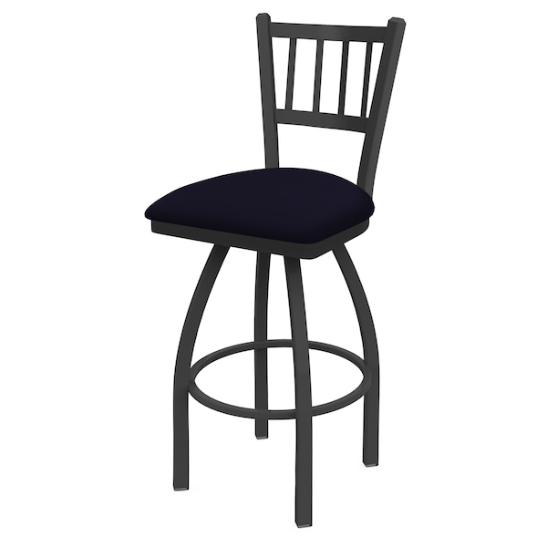 Holland Bar Stool Co 30" Swivel Bar Stool, Pewter Finish, Canter Twilight Seat - 81030PW002