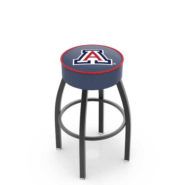 Holland Bar Stool Co 25" 4" Arizona Cushion Seat, Blk Wrinkle Base Swivel Bar Stool - L8B125ARIZUN