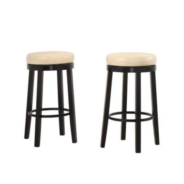 Carolina Chair & Table Carolina Chair  30 in. Era Swivel Bar Stool Cream & Espresso - CL1730ESPCRM