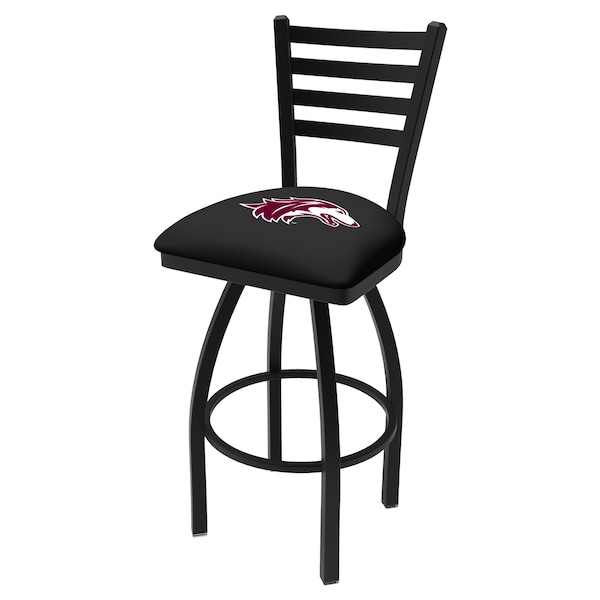 Holland Bar Stool Co 25" Blk Wrinkle Southern Illinois Swivel Bar Stool, Ladder Back - L01425SOUILL