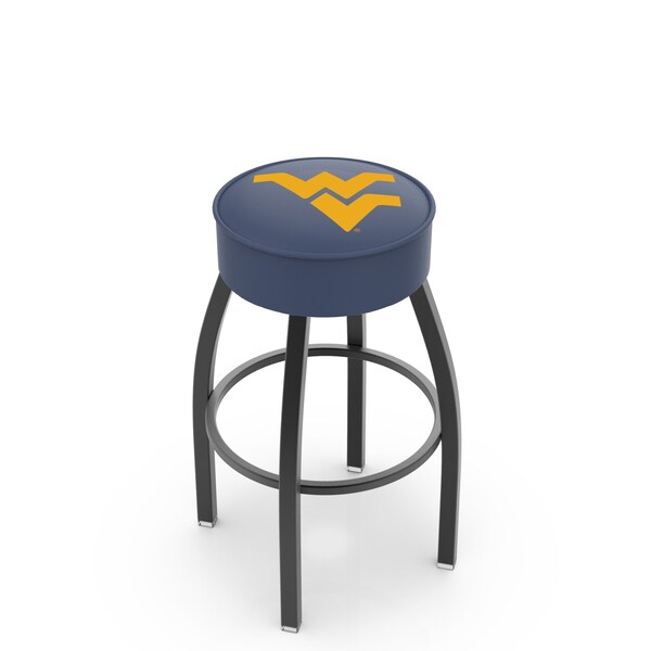Holland Bar Stool Co 30" 4" West Virginia Cushion Seat, Blk Wrinkle Base Swivel Bar Stool - L8B130WESTVA
