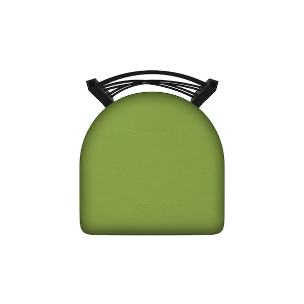 Holland Bar Stool Co 30" Swivel Bar Stool, Black Wrinkle, Canter Kiwi Green Seat - 82030BW009