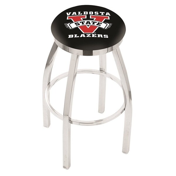 Holland Bar Stool Co 30" Chrome Valdosta State Swivel Bar Stool, Accent Ring - L8C2C30VALDST