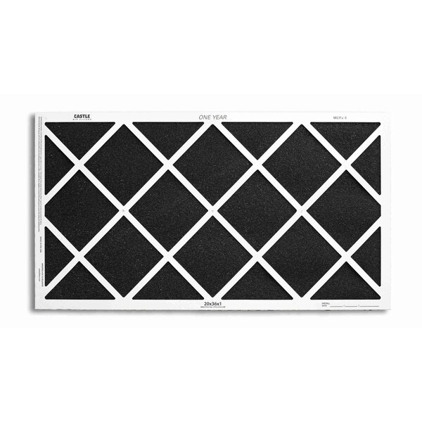 Castle Filters 20x36x1 Castle Super Flow MERV 6 HVAC One Year Air Filter - 1-2036M6