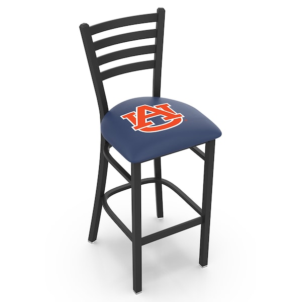 Holland Bar Stool Co 30" Blk Wrinkle Auburn Stationary Bar Stool, Ladder Back - L00430AUBURN
