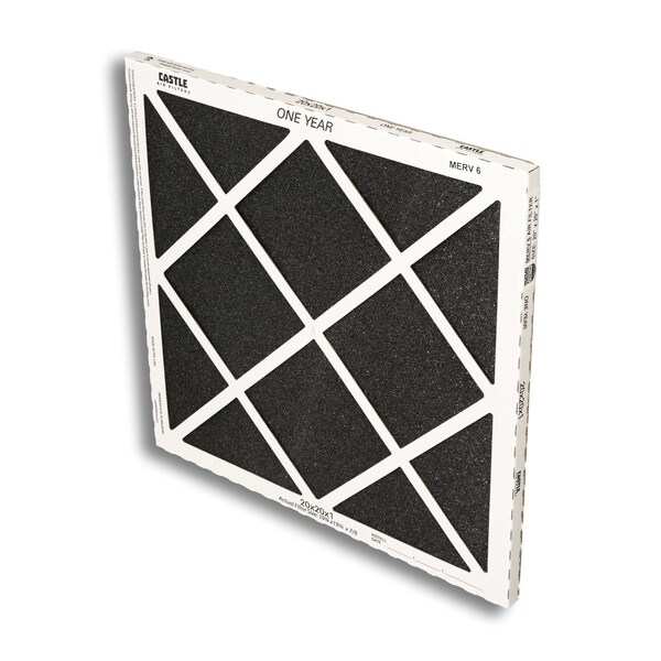 Castle Filters 20x20x1 Castle Super Flow MERV 6 HVAC One Year Air Filter - 1-2020M6