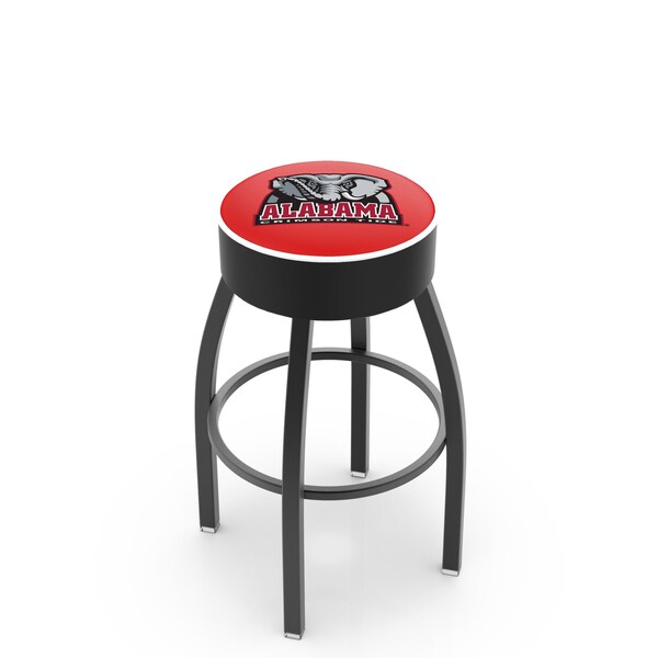 Holland Bar Stool Co 25" 4" Alabama Cushion Seat, Blk Wrinkle Base Swivel Bar Stool - L8B125AL-ELE