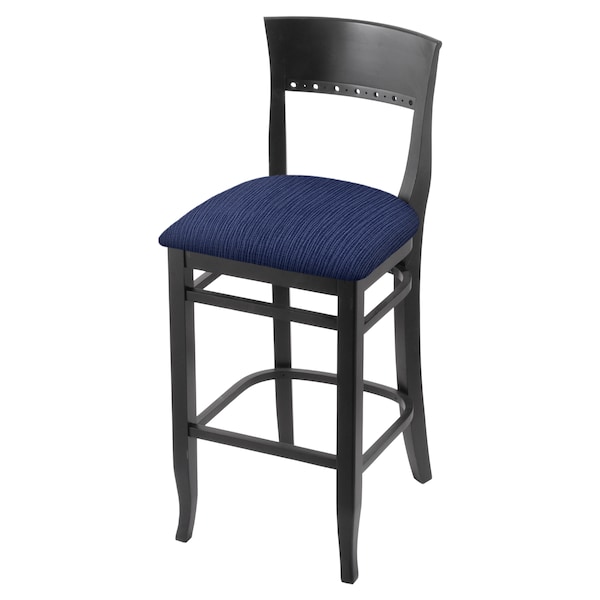 Holland Bar Stool Co 30" Bar Stool, Black Finish, Graph Anchor Seat - 316030BLK014