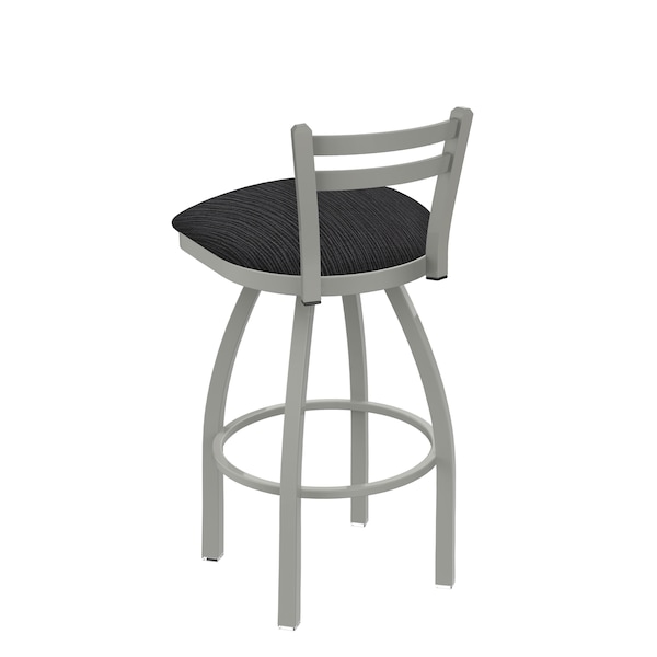 Holland Bar Stool Co 30" Low Back Swivel Bar Stool, Nickel Finish, Graph Anchor Seat - 41130AN014