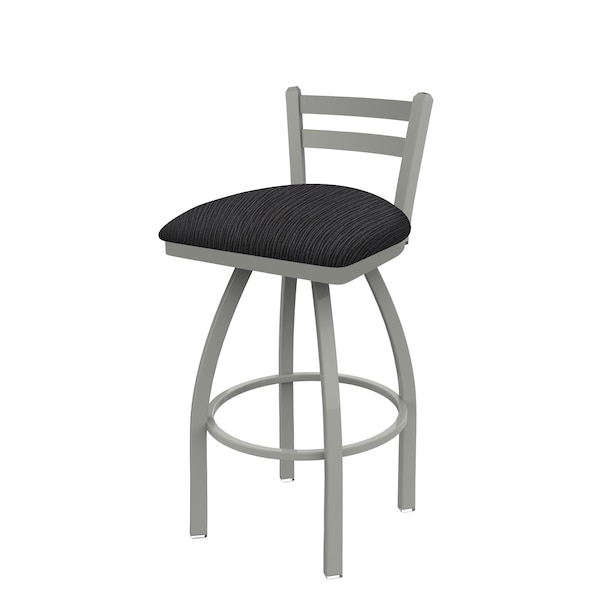Holland Bar Stool Co 30" Low Back Swivel Bar Stool, Nickel Finish, Graph Anchor Seat - 41130AN014