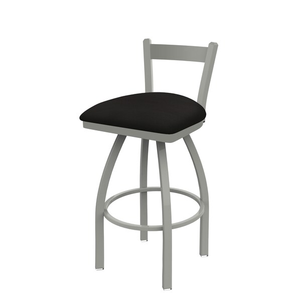 Holland Bar Stool Co 30" Low Back Swivel Bar Stool, Nickel Finish, Canter Espresso Seat - 82130AN003
