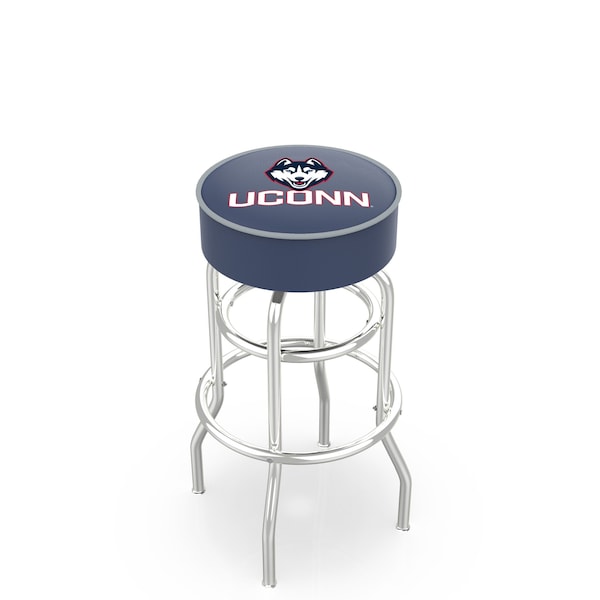 Holland Bar Stool Co 30" Connecticut Cushion Seat, 2-Ring Chrome Swivel Bar Stool - L7C130CONNUN