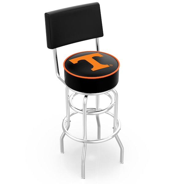 Holland Bar Stool Co 25" Chrome 2-Ring Tennessee Swivel Bar Stool, Back - L7C425TENNES