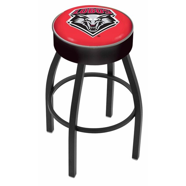 Holland Bar Stool Co 30" 4" New Mexico Cushion Seat, Blk Wrinkle Base Swivel Bar Stool - L8B130NEWMEX