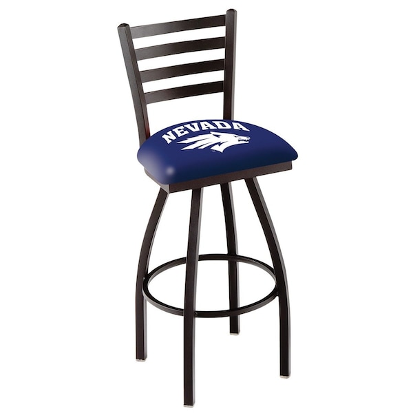 Holland Bar Stool Co 25" Blk Wrinkle Nevada Swivel Bar Stool, Ladder Back - L01425NEVAUN