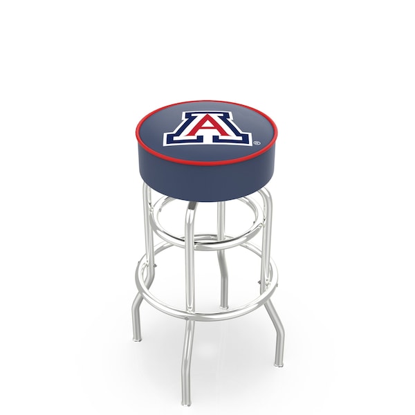 Holland Bar Stool Co 25" 4" Arizona Cushion Seat, Double-Ring Chrome Swivel Bar Stool - L7C125ARIZUN