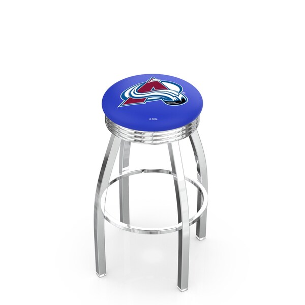Holland Bar Stool Co 30" Chrome Colorado Avalanche Swivel Bar Stool, Accent Ring - L8C3C30COLAVA