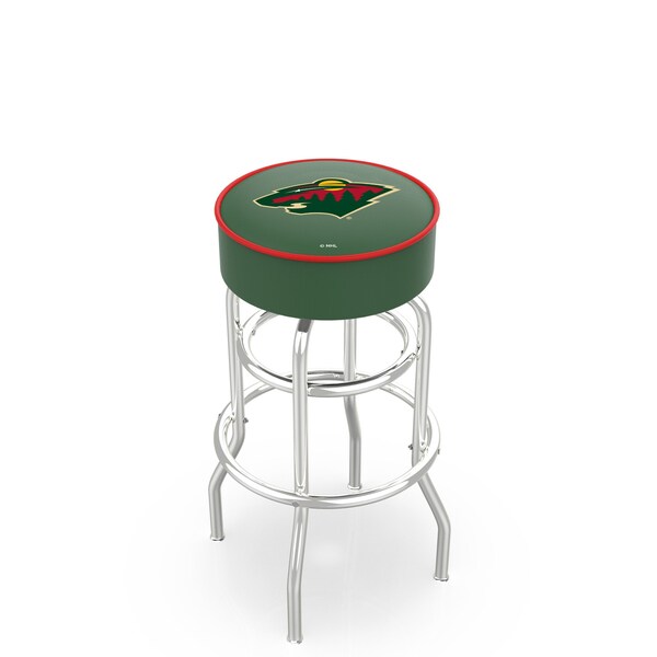 Holland Bar Stool Co 30" Minnesota Wild Cushion Seat, 2-Ring Chrome Swivel Bar Stool - L7C130MINWLD