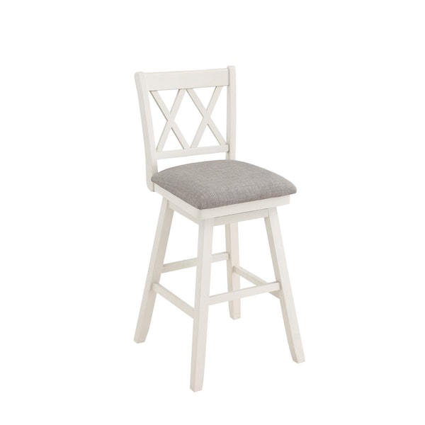 Home 2 Office SH XX 42.5 in. White High Back Wood 29 in. Bar Stool - HO-W13-00864BW