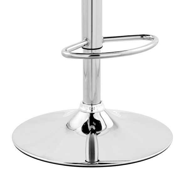 Armen Living Colby Adjustable Black Faux Leather and Chrome Finish Bar Stool - LCCYBAWABL