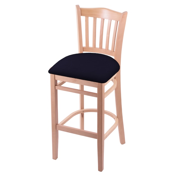 Holland Bar Stool Co 30" Bar Stool, Natural Finish, Canter Twilight Seat - 312030NAT002