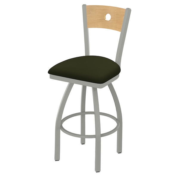 Holland Bar Stool Co 30" Swivel Counter Stool, Nickel Finish, Nat Back, Canter Pine Seat - 83030ANNATMPLB010