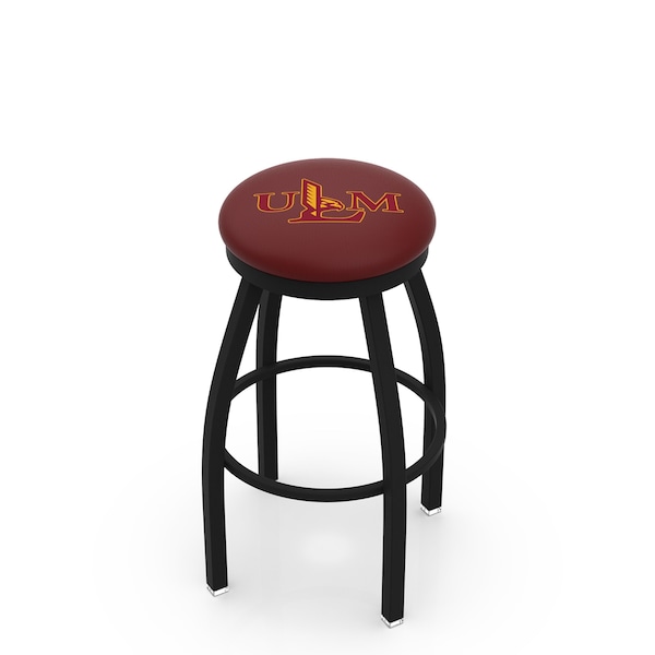 Holland Bar Stool Co 25" Blk Wrinkle Louisiana-Monroe Swivel Bar Stool, Accent Ring - L8B2B25LA-MON