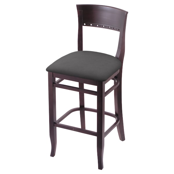 Holland Bar Stool Co 30" Bar Stool, Dark Cherry Finish, Canter Storm Seat - 316030DC004
