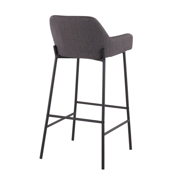 Lumisource Daniella Fixed-Height Bar Stool - Set of 2 PR - B30-DNLA2 BKCHAR2