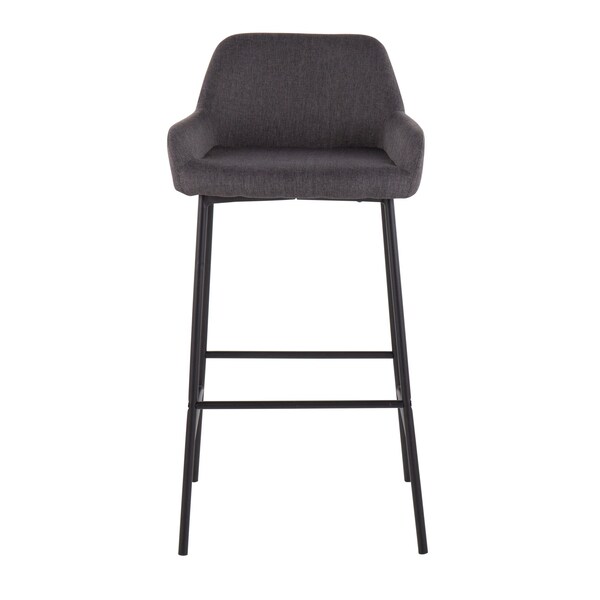 Lumisource Daniella Fixed-Height Bar Stool - Set of 2 PR - B30-DNLA2 BKCHAR2