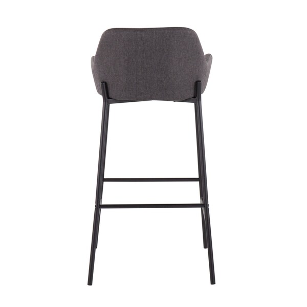 Lumisource Daniella Fixed-Height Bar Stool - Set of 2 PR - B30-DNLA2 BKCHAR2