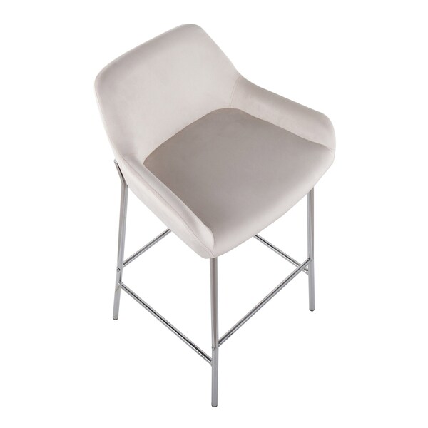 Lumisource Daniella Fixed-Height Bar Stool - Set of 2 PR - B30-DNLA2 CHRMVW2