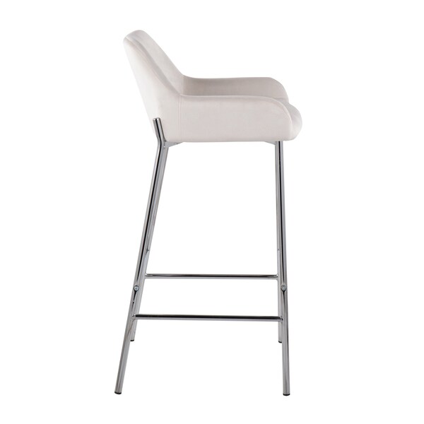 Lumisource Daniella Fixed-Height Bar Stool - Set of 2 PR - B30-DNLA2 CHRMVW2