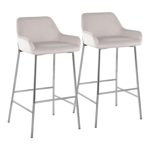 Lumisource Daniella Fixed-Height Bar Stool - Set of 2 PR - B30-DNLA2 CHRMVW2