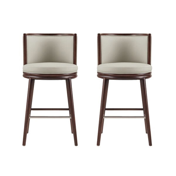 Manhattan Comfort Evalyn Barstool in Stone - Set of 2 - 2-BS024-ST