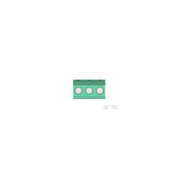 Te Connectivity 3 Posn Power Connector  Green  10.16mm - 1986660-3