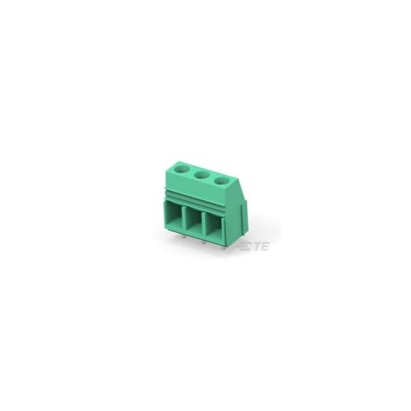 Te Connectivity 3 Posn Power Connector  Green  10.16mm - 1986660-3