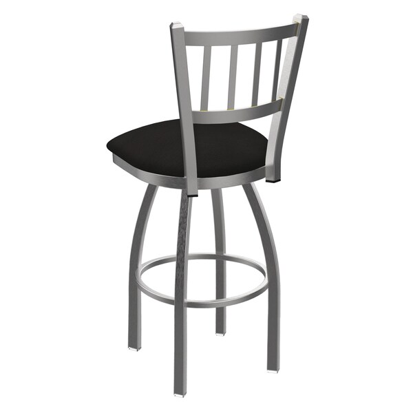 Holland Bar Stool Co 810 Contessa Stainless Steel 36in Swivel Bar Stool with Canter Espresso Seat - 81036SS003