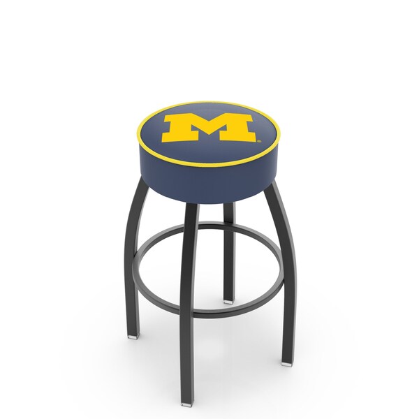 Holland Bar Stool Co 30" 4" Michigan Cushion Seat, Blk Wrinkle Base Swivel Bar Stool - L8B130MICHUN