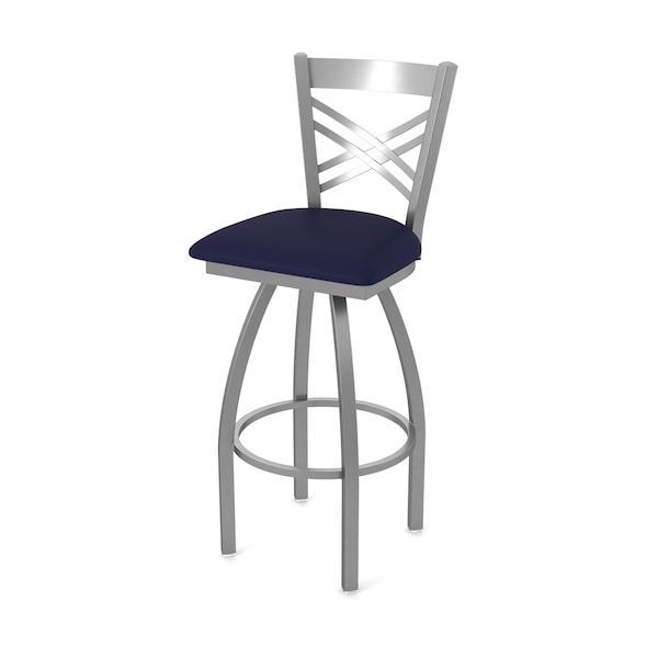Holland Bar Stool Co OD820 Catalina Stainless Steel 30 Swivel Outdoor Bar Stool with Breeze Sapphire Seat - OD82030SSOD001